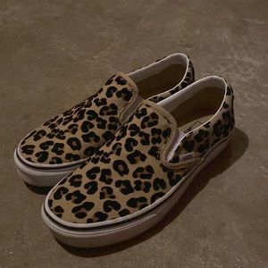 Vans Cheetah Print slip ons